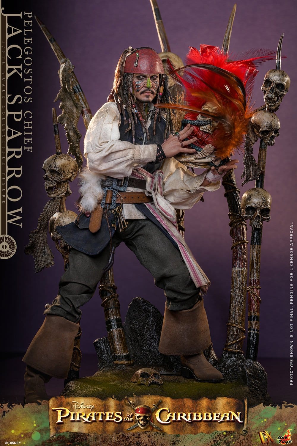 JACK SPARROW (PELEGOSTOS CHIEF) – (HOT TOYS – PIRATAS DEL CARIBE: EL COFRE DEL HOMBRE MUERTO)