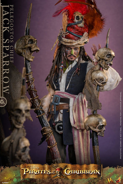 JACK SPARROW (PELEGOSTOS CHIEF) – (HOT TOYS – PIRATAS DEL CARIBE: EL COFRE DEL HOMBRE MUERTO)