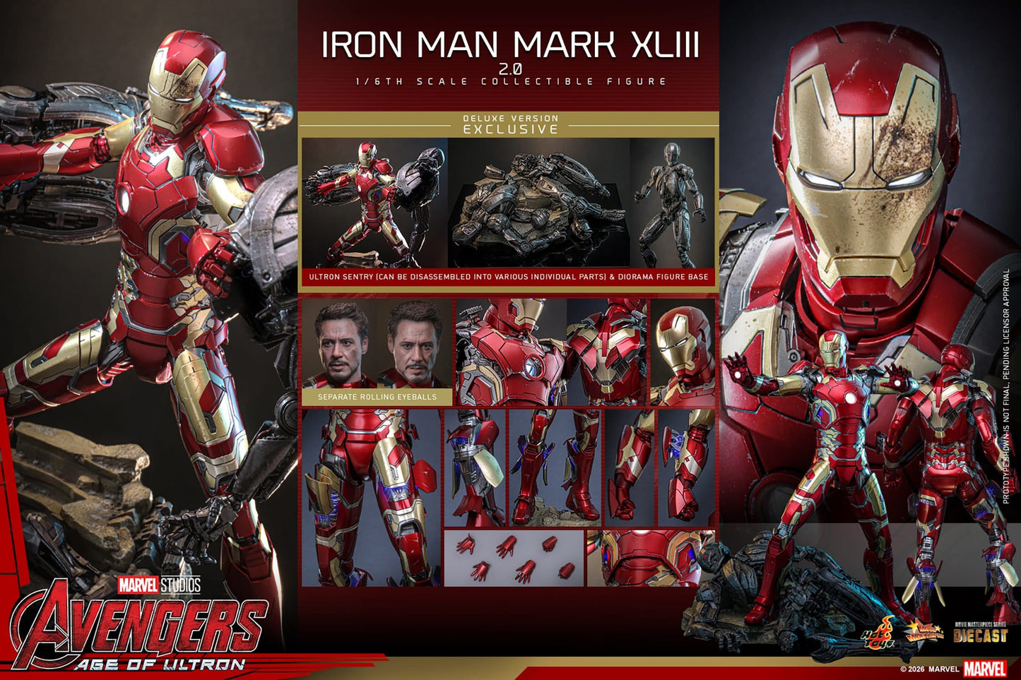 IRON MAN MARK XLIII (2.0) DELUXE VERSION – (HOT TOYS – AVENGERS: AGE OF ULTRON)