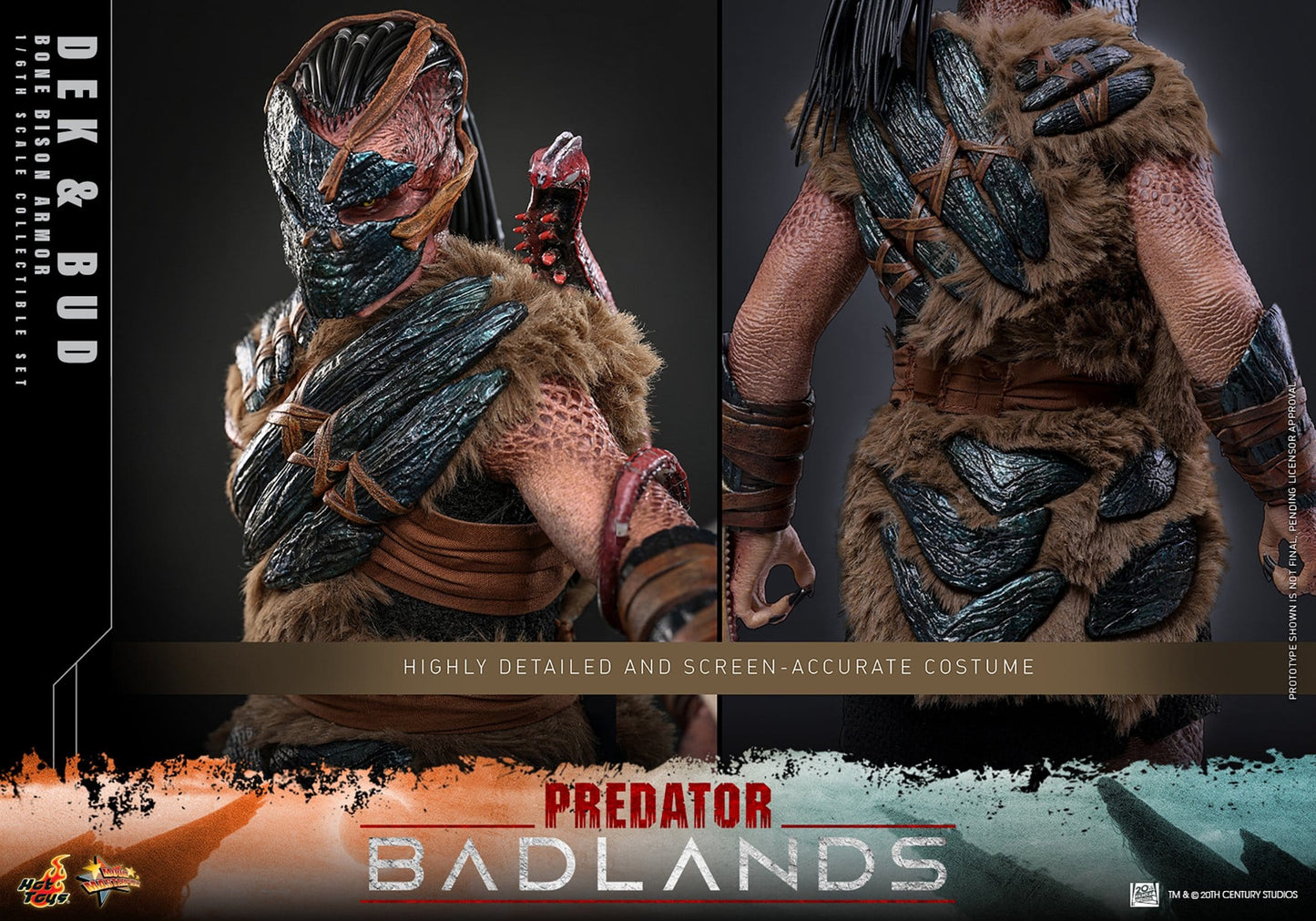 DEK & BUD BONE BISON ARMOR – HOT TOYS 1/6 PREDATOR BADLANDS