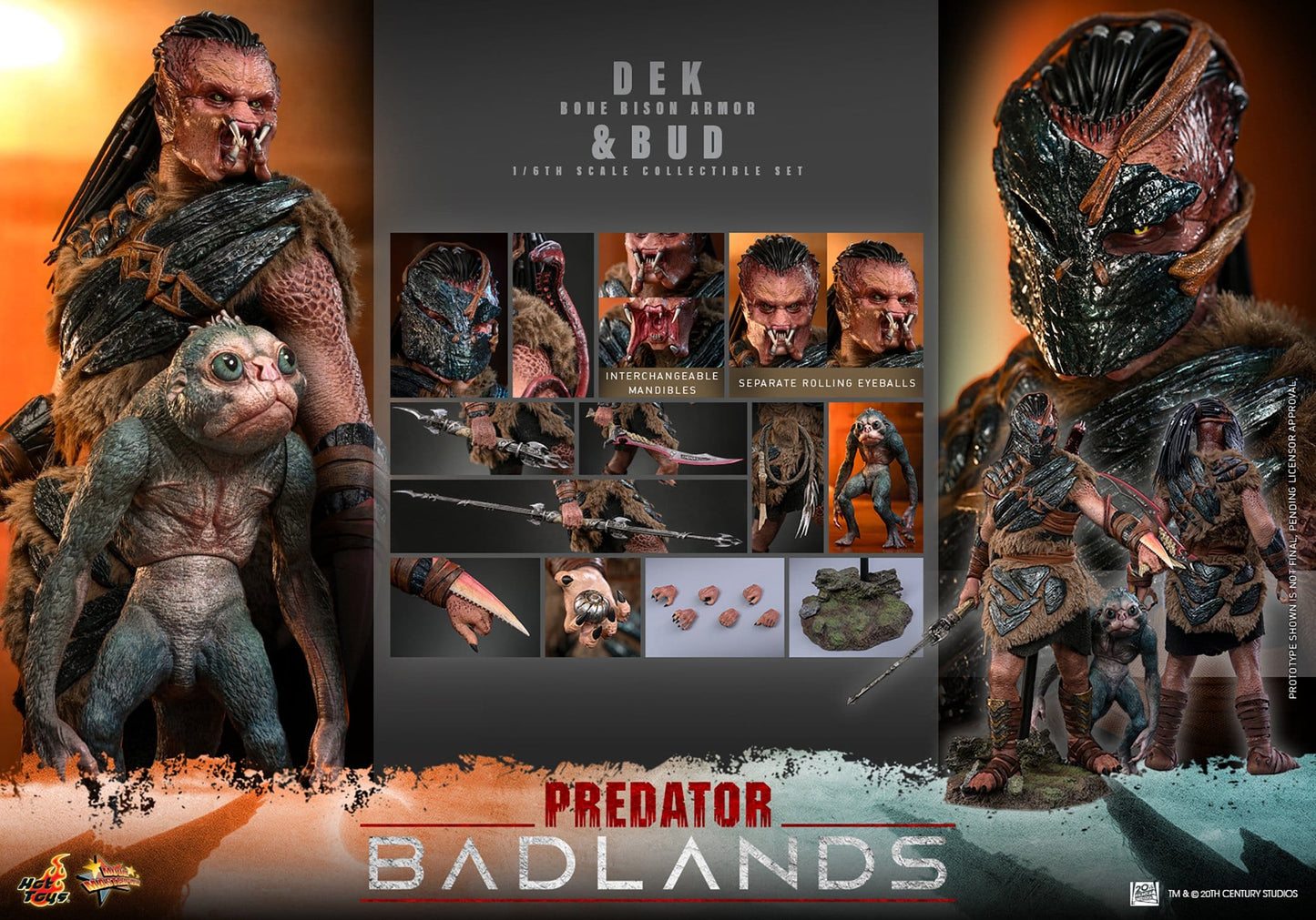 DEK & BUD BONE BISON ARMOR – HOT TOYS 1/6 PREDATOR BADLANDS