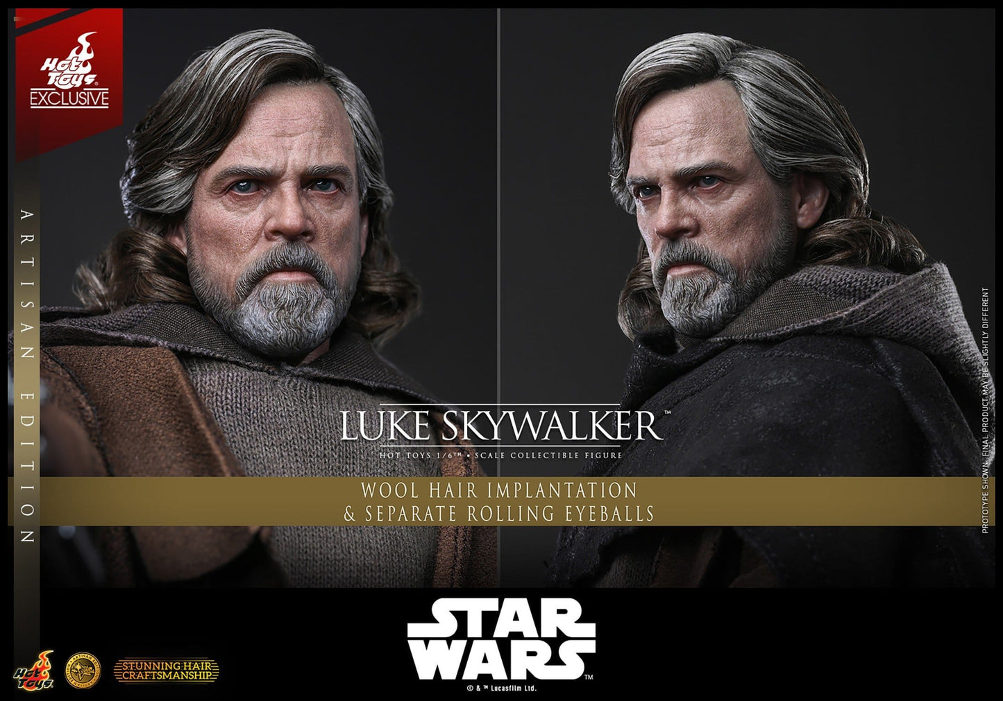 LUKE SKYWALKER ARTISAN HOT TOYS 1/6 STAR WARS 29 CM