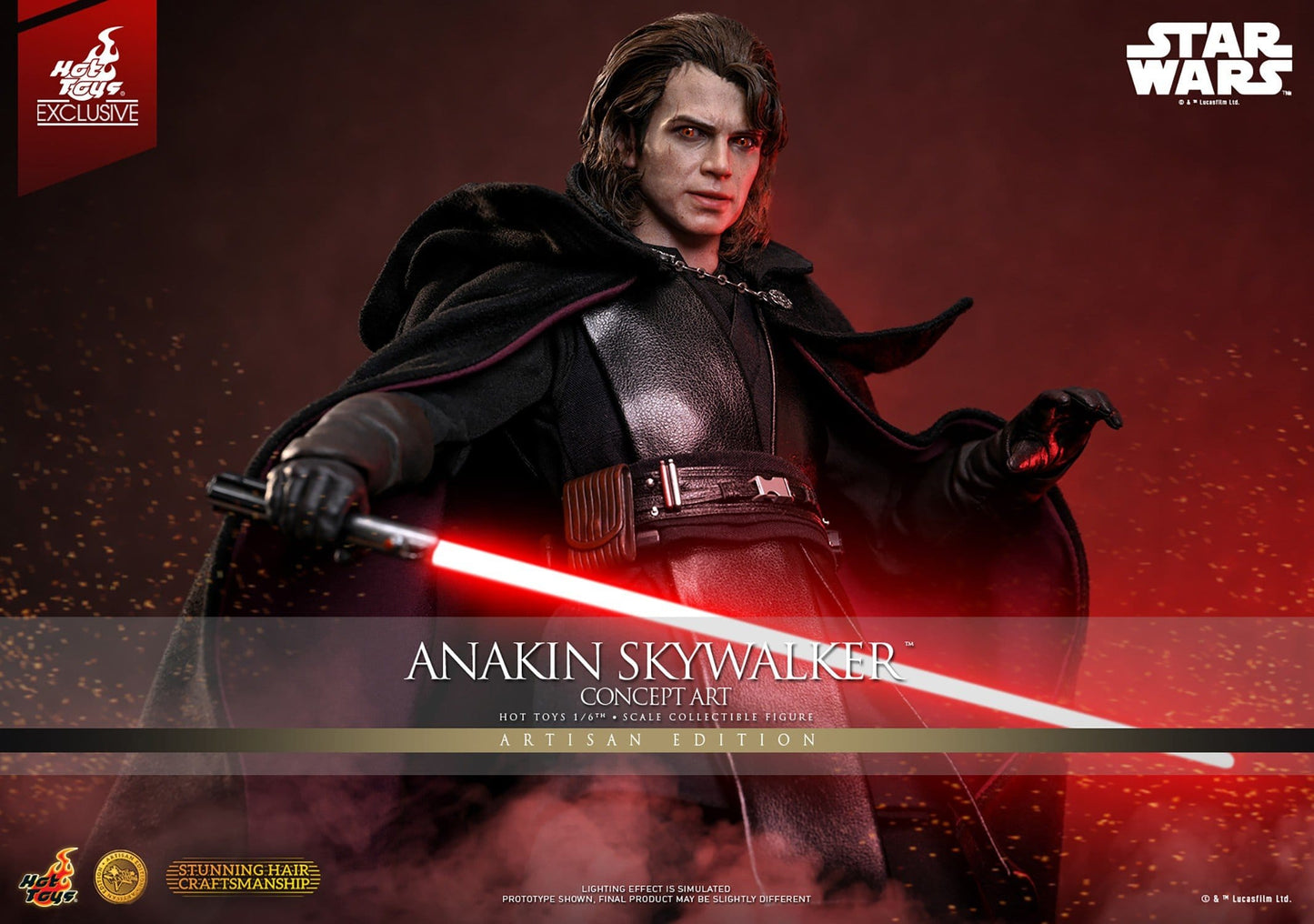 ANAKIN SKYWALKER CONCEPT ART ARTISAN HOT TOYS 1/6 STAR WARS 31 CM