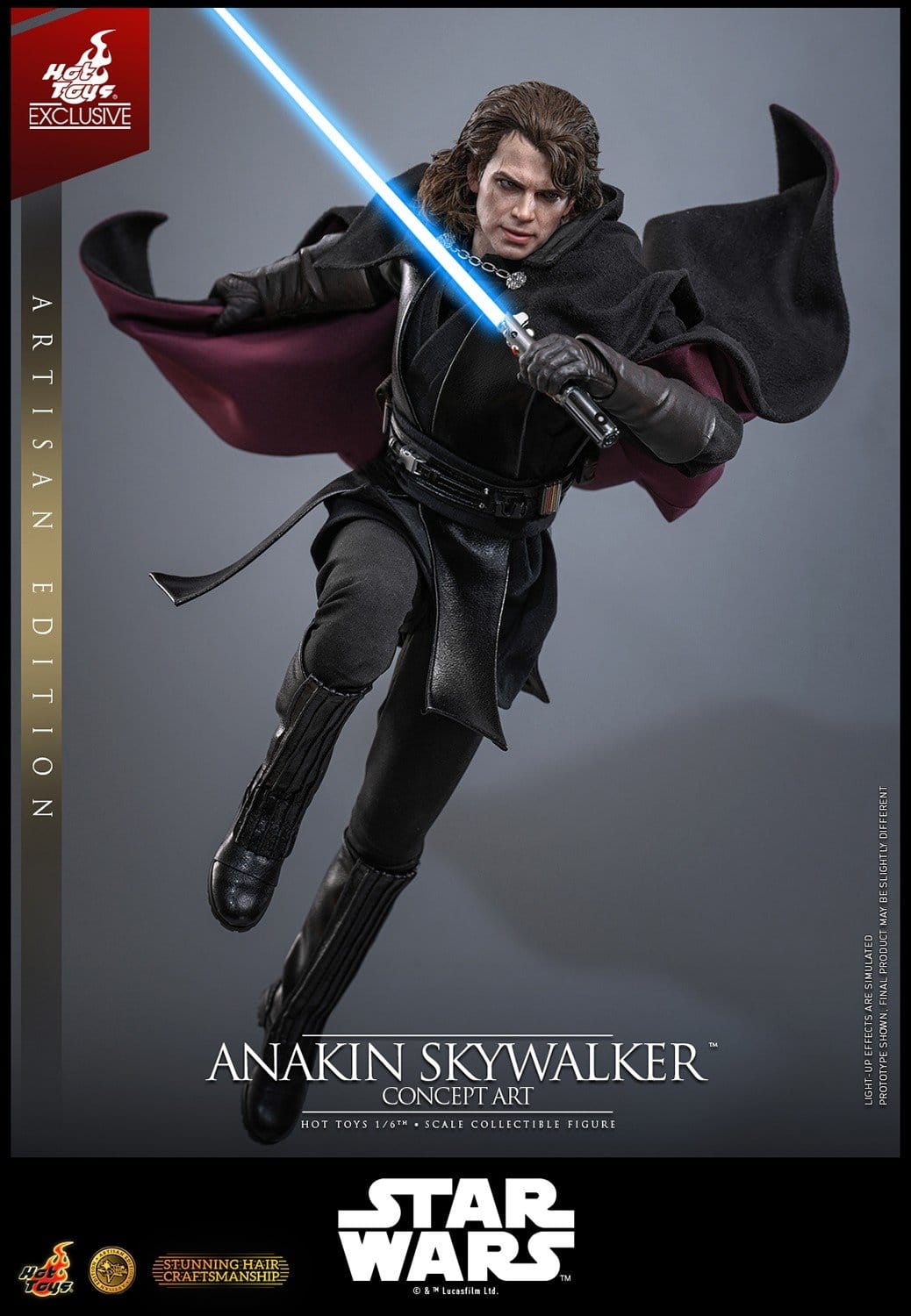 ANAKIN SKYWALKER CONCEPT ART ARTISAN HOT TOYS 1/6 STAR WARS 31 CM