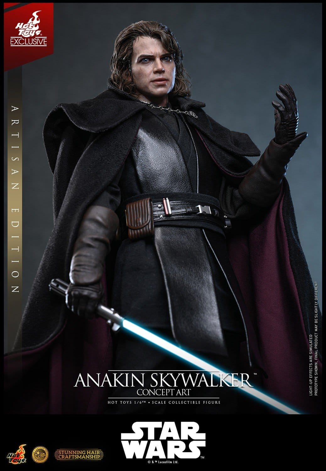 ANAKIN SKYWALKER CONCEPT ART ARTISAN HOT TOYS 1/6 STAR WARS 31 CM