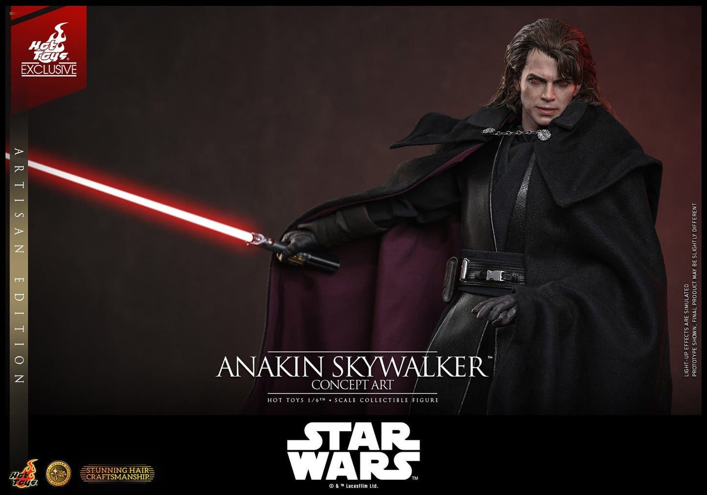 ANAKIN SKYWALKER CONCEPT ART ARTISAN HOT TOYS 1/6 STAR WARS 31 CM