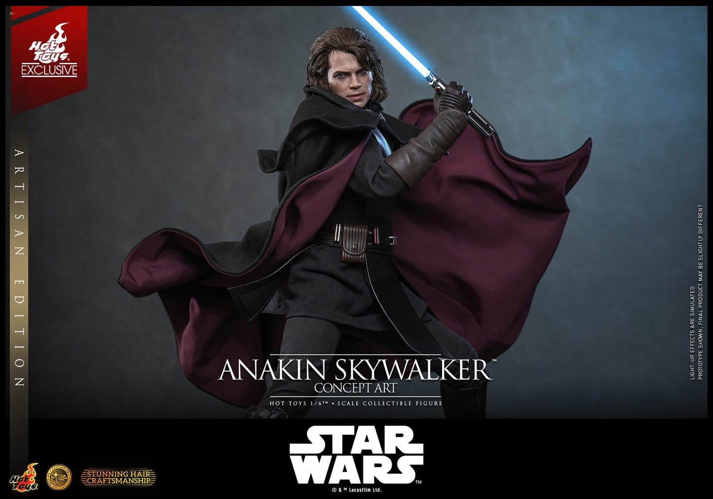 ANAKIN SKYWALKER CONCEPT ART ARTISAN HOT TOYS 1/6 STAR WARS 31 CM