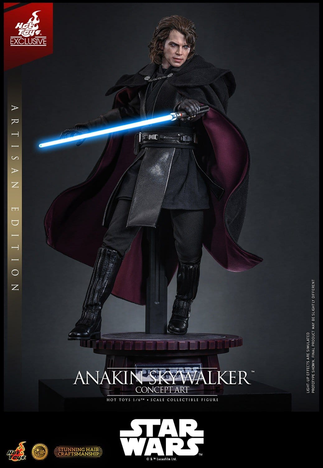 ANAKIN SKYWALKER CONCEPT ART ARTISAN HOT TOYS 1/6 STAR WARS 31 CM