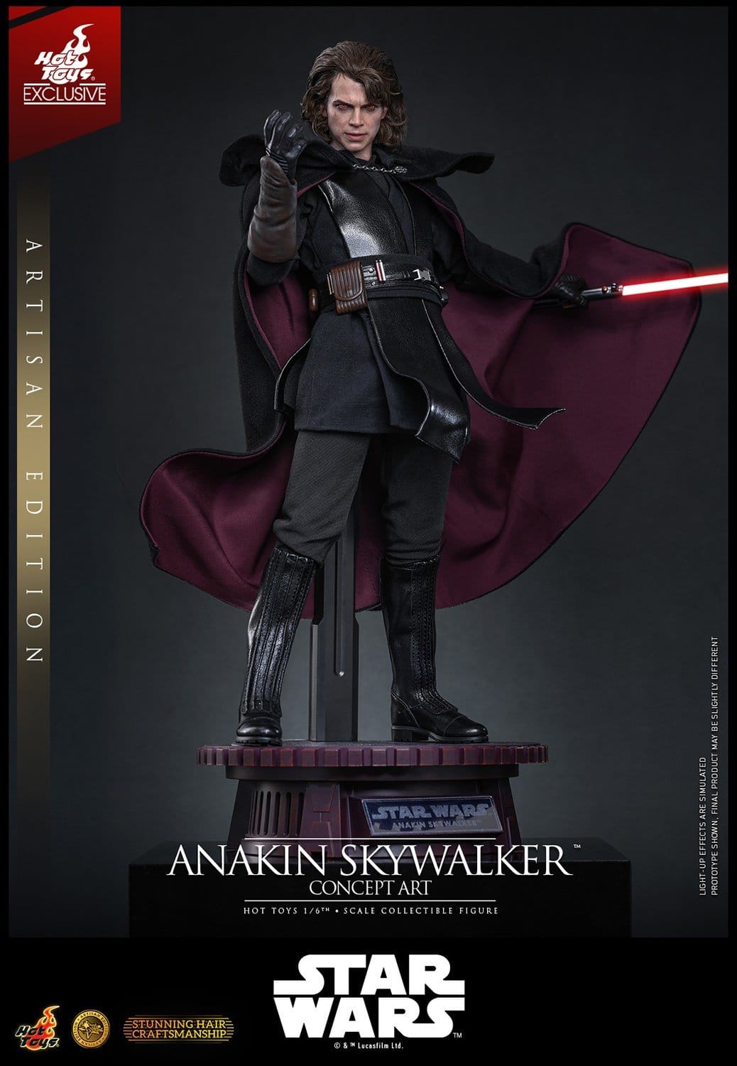 ANAKIN SKYWALKER CONCEPT ART ARTISAN HOT TOYS 1/6 STAR WARS 31 CM