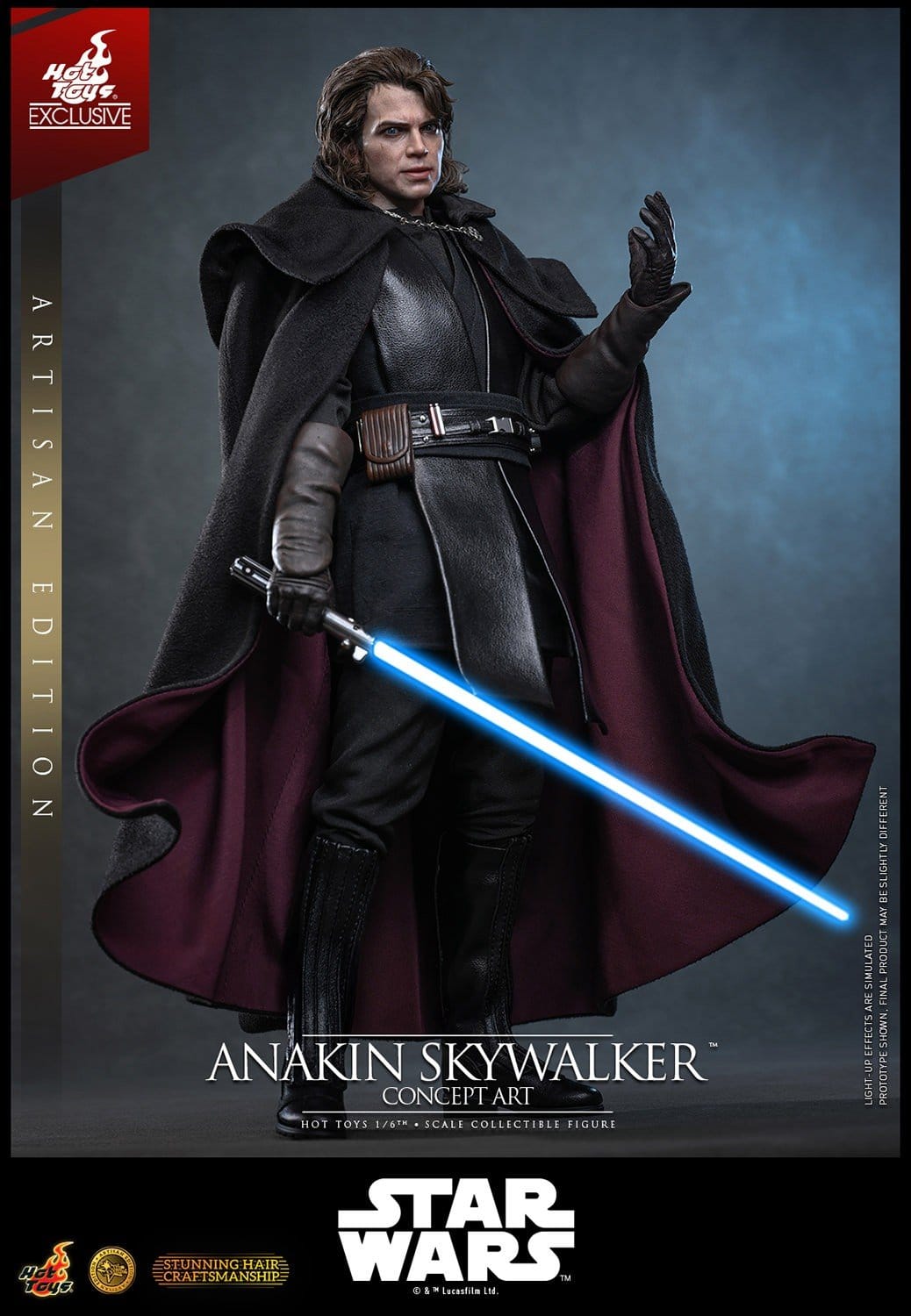 ANAKIN SKYWALKER CONCEPT ART ARTISAN HOT TOYS 1/6 STAR WARS 31 CM