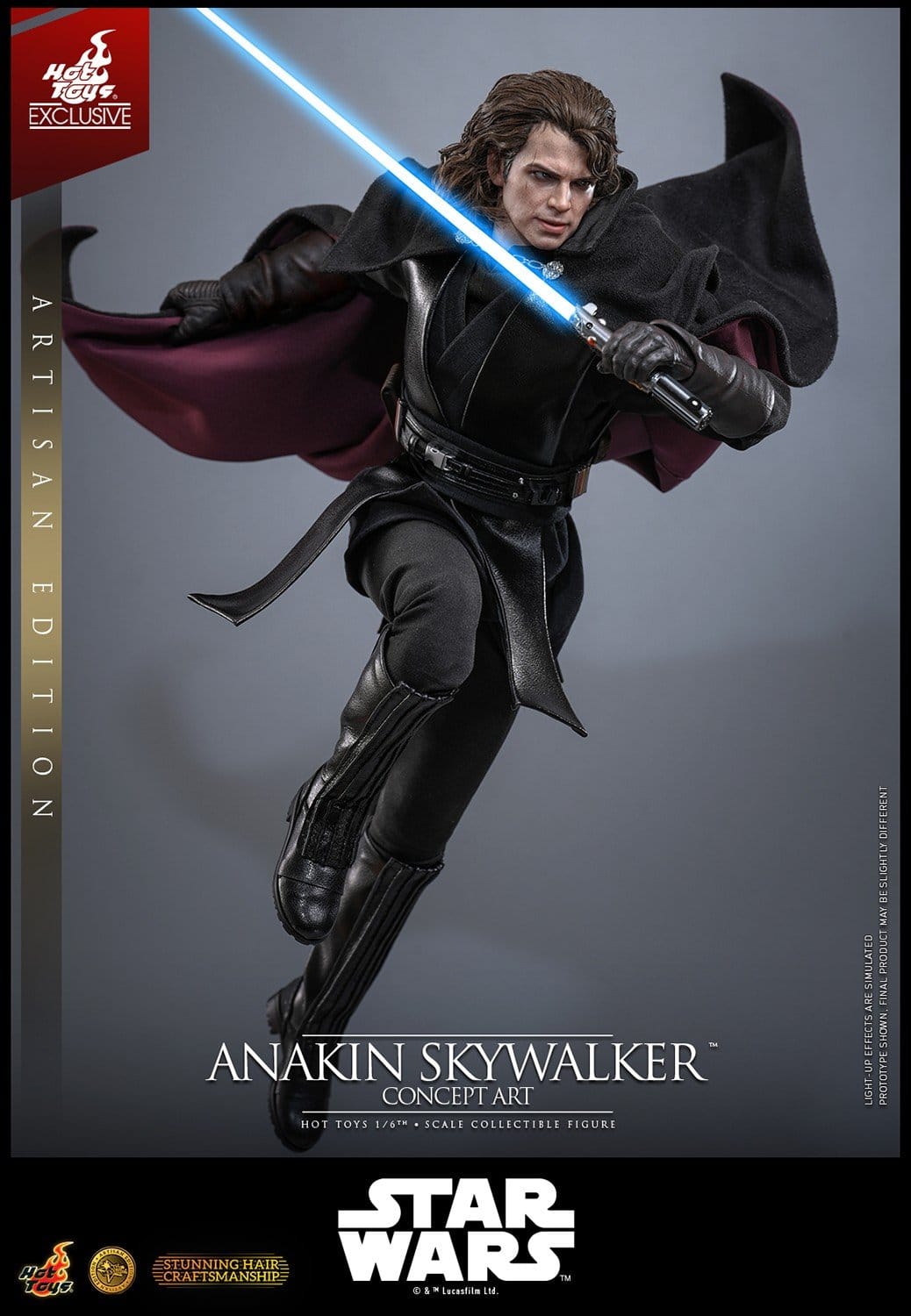 ANAKIN SKYWALKER CONCEPT ART ARTISAN HOT TOYS 1/6 STAR WARS 31 CM