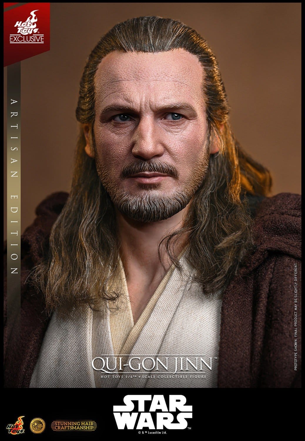 QUI-GON JINN ARTISAN HOT TOYS 1/6 STAR WARS 32 CM
