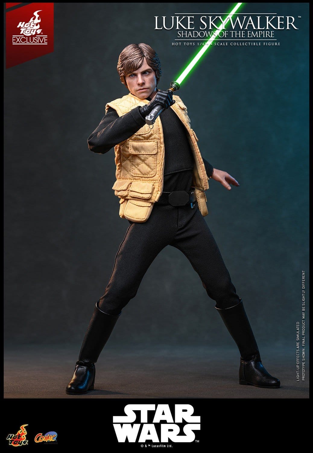 LUKE SKYWALKER SHADOWS OF THE EMPIRE HOT TOYS 1/6 STAR WARS 28 CM