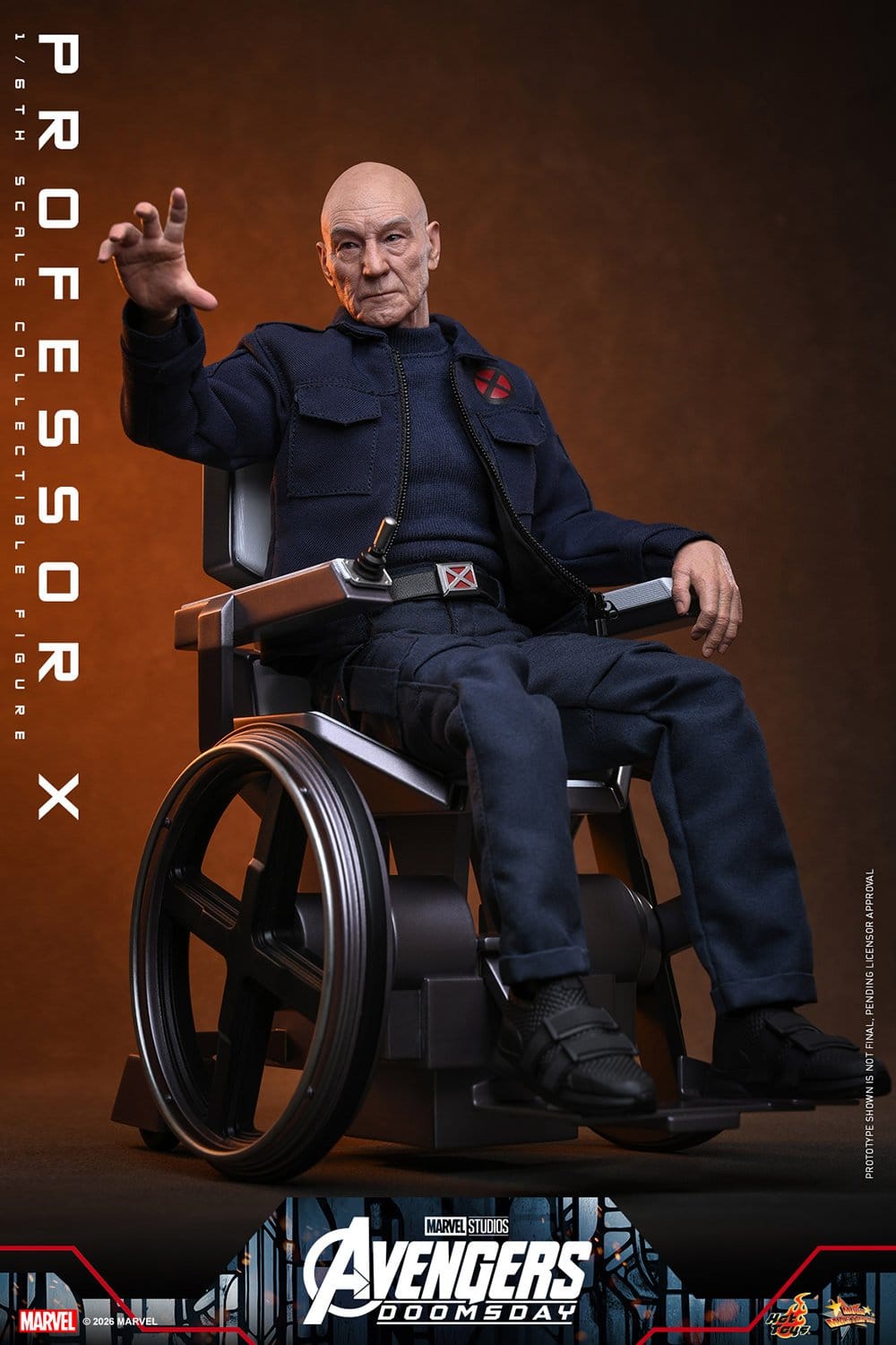 PROFESSOR X AVENGERS DOOMSDAY HOT TOYS 1/6 25 CM