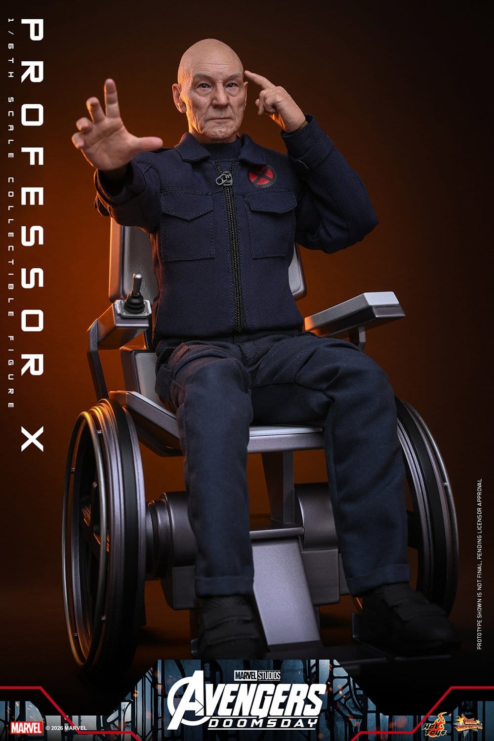 PROFESSOR X AVENGERS DOOMSDAY HOT TOYS 1/6 25 CM