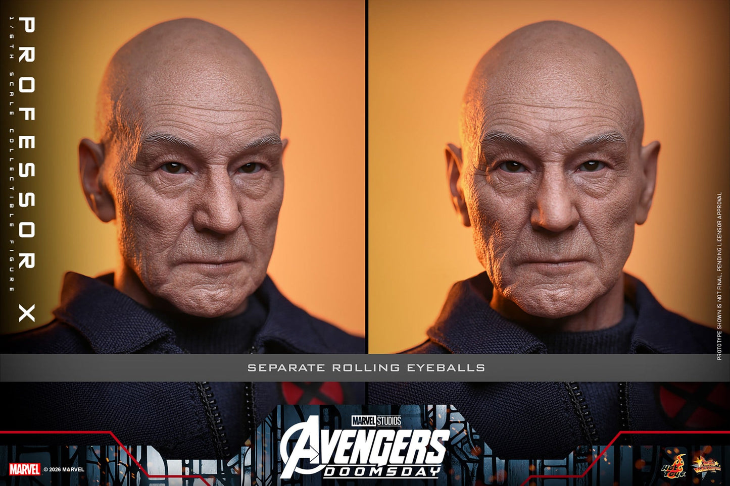 PROFESSOR X AVENGERS DOOMSDAY HOT TOYS 1/6 25 CM