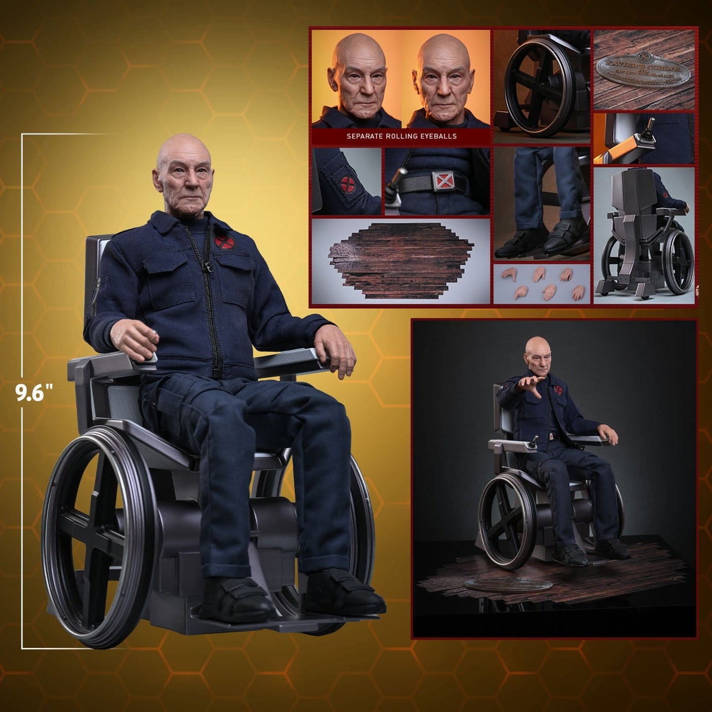 PROFESSOR X AVENGERS DOOMSDAY HOT TOYS 1/6 25 CM