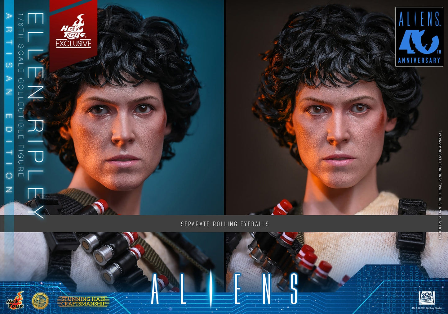 ELLEN RIPLEY ARTISAN DELUXE HOT TOYS 1/6 ALIENS 30 CM