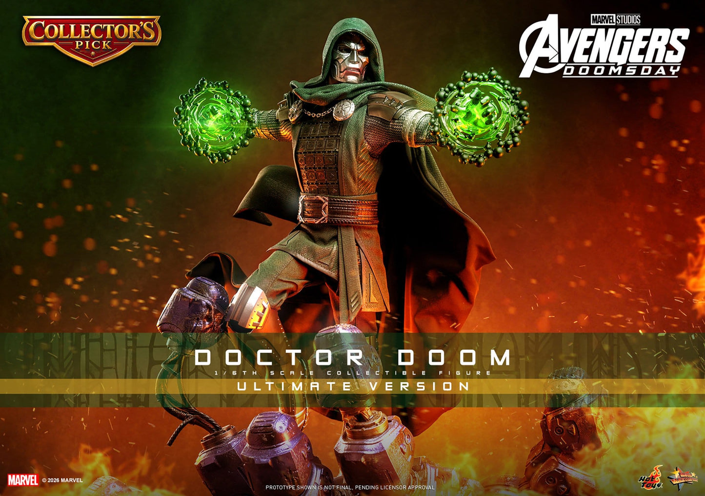 DOCTOR DOOM FIGURA HOT TOYS AVENGERS: DOOMSDAY ULTIMATE VERSION 1/6 31 CM