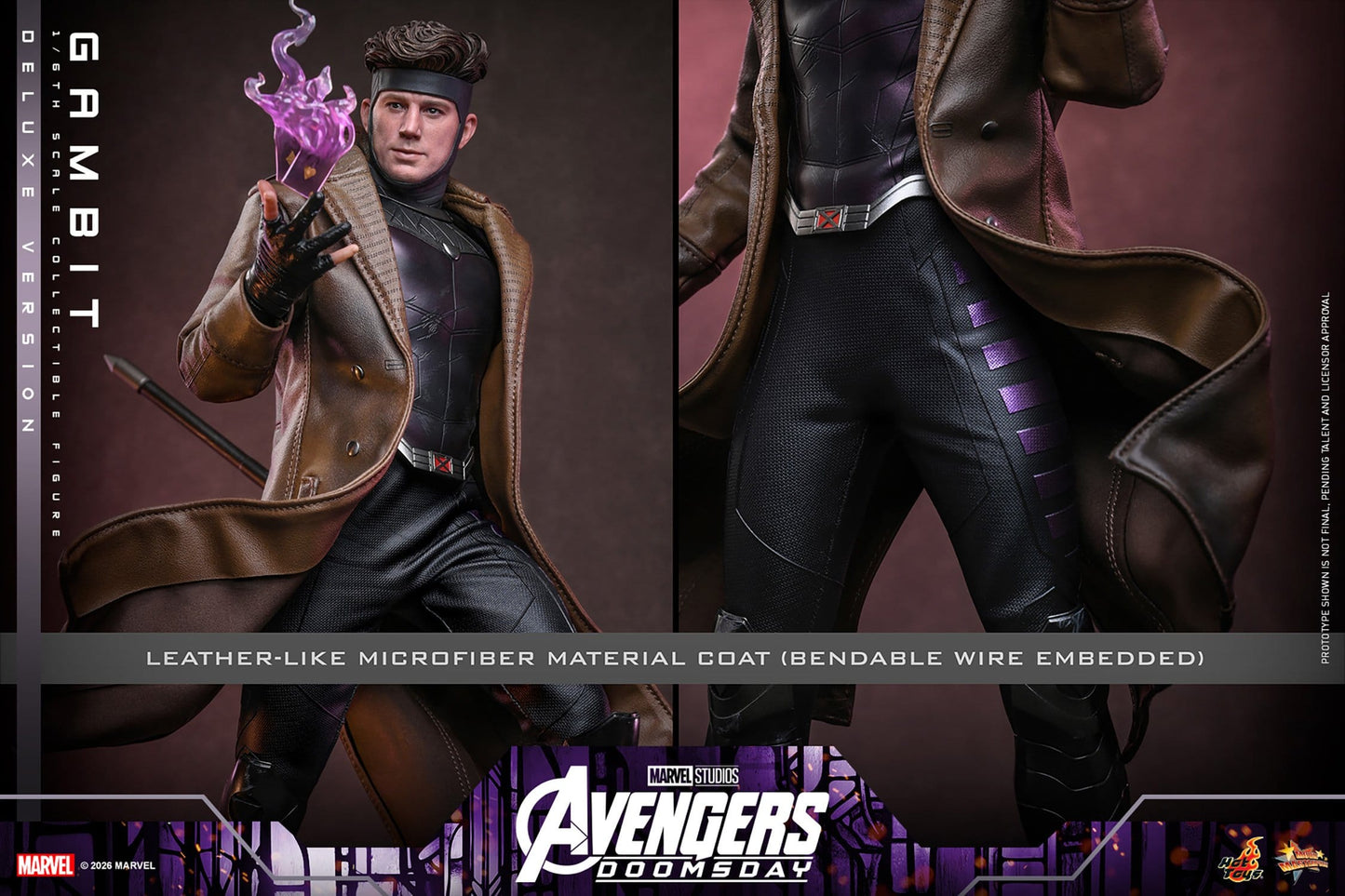 GAMBIT FIGURA HOT TOYS AVENGERS: DOOMSDAY DELUXE VERSION 1/6 31 CM