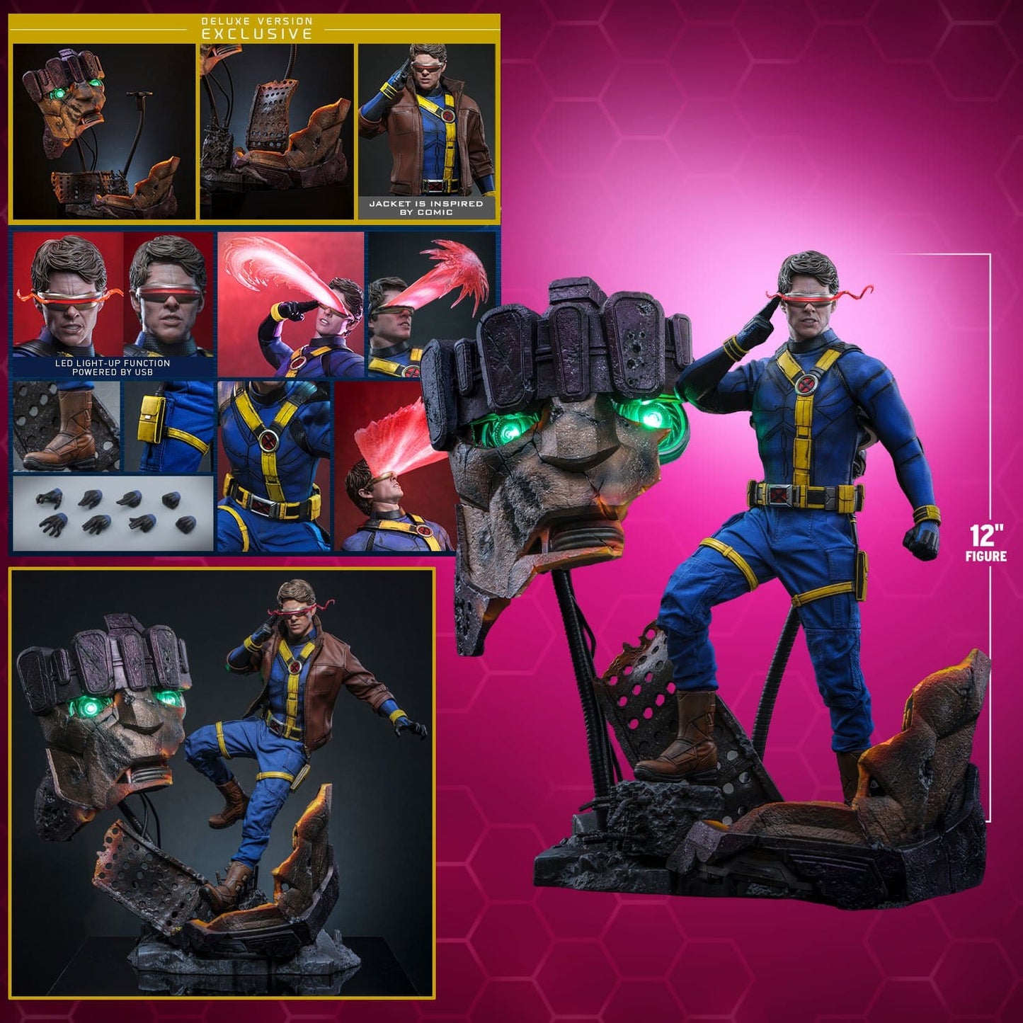 CYCLOPS FIGURA HOT TOYS AVENGERS: DOOMSDAY DELUXE VERSION 1/6 30 CM