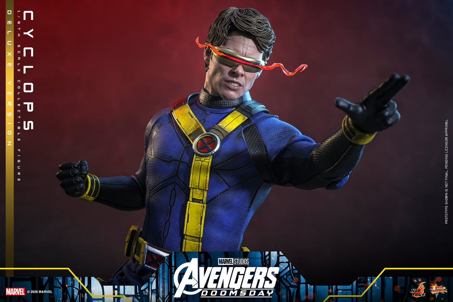 CYCLOPS FIGURA HOT TOYS AVENGERS: DOOMSDAY DELUXE VERSION 1/6 30 CM