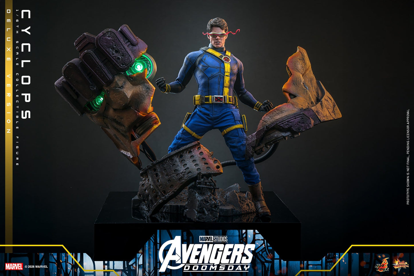 CYCLOPS FIGURA HOT TOYS AVENGERS: DOOMSDAY DELUXE VERSION 1/6 30 CM