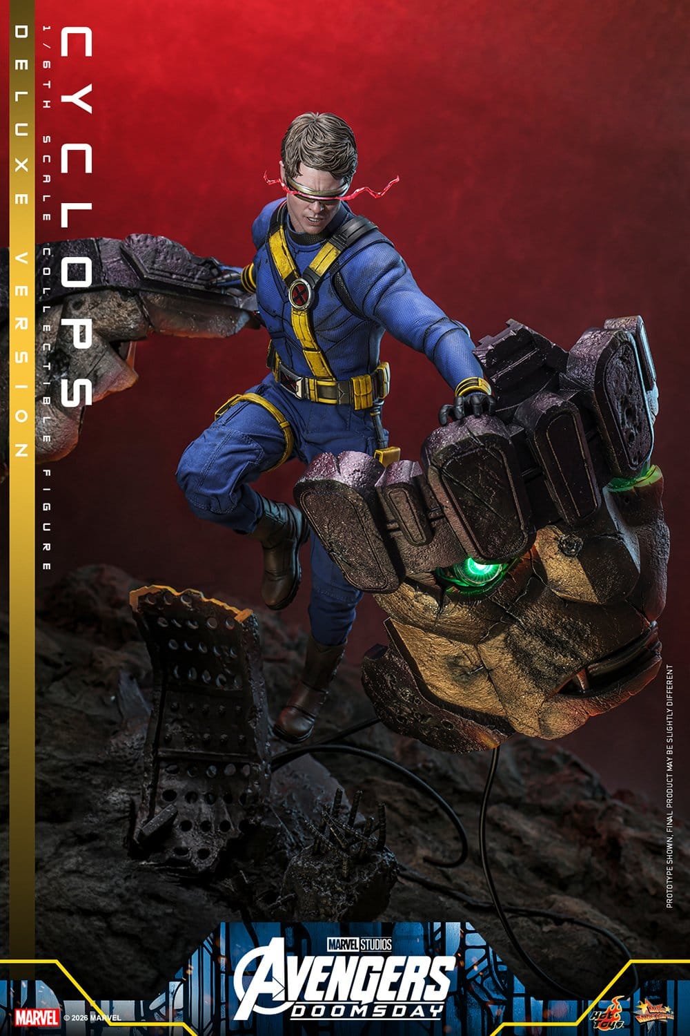 CYCLOPS FIGURA HOT TOYS AVENGERS: DOOMSDAY DELUXE VERSION 1/6 30 CM