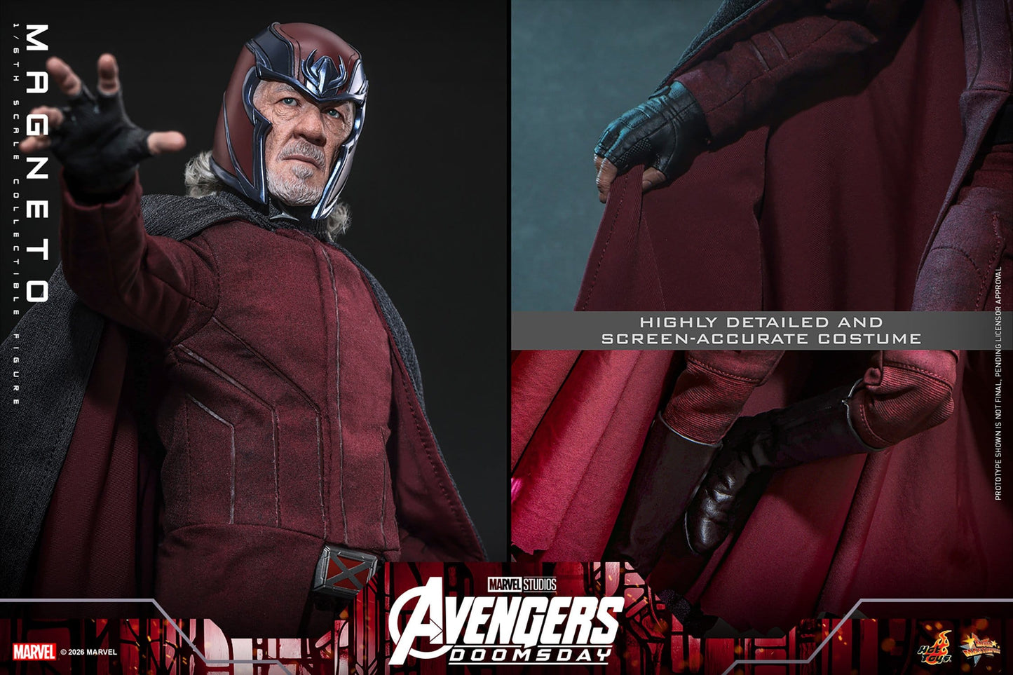 MAGNETO FIGURA HOT TOYS AVENGERS: DOOMSDAY 1/6 30 CM