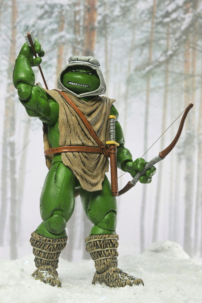 Figura Hunter Leo de 18 cm de NECA inspirada en Teenage Mutant Ninja Turtles.