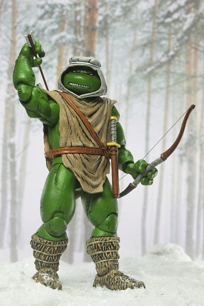 Figura Hunter Leo de 18 cm de NECA inspirada en Teenage Mutant Ninja Turtles.