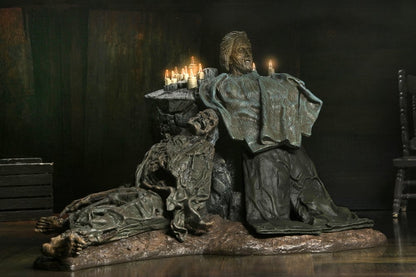 Detalle ambientación velas Inferno Room Deluxe Set Friday the 13th NECA