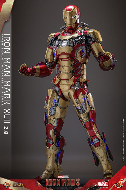 Figura articulada 1/6 de Iron Man Mark XLII con armadura completa – Hot Toys Diecast
