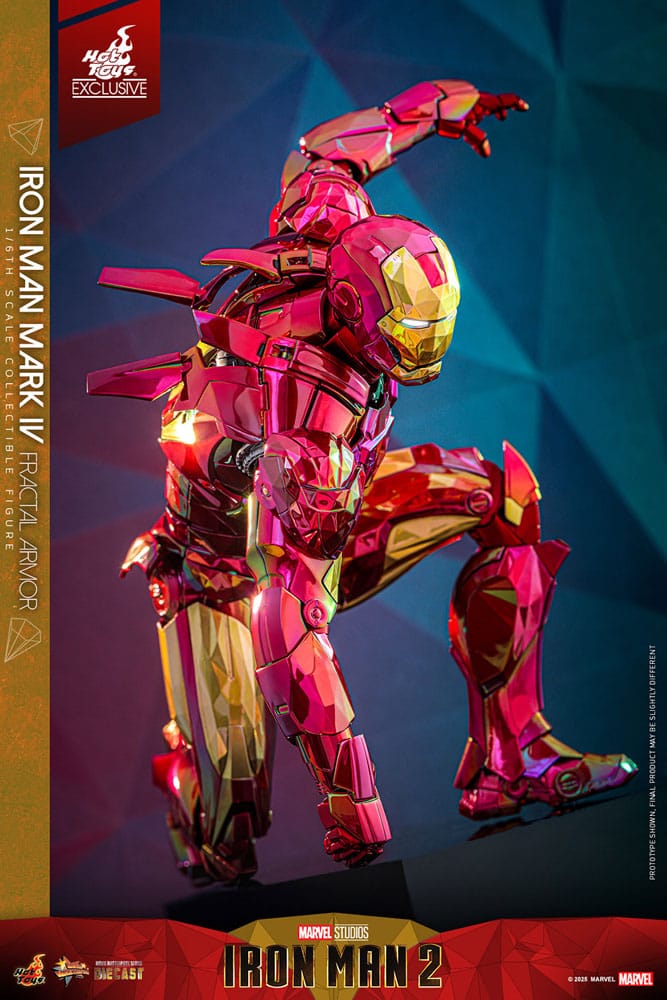 Figura coleccionable Iron Man Mark IV Fractal Armor edición limitada Hot Toys Marvel.