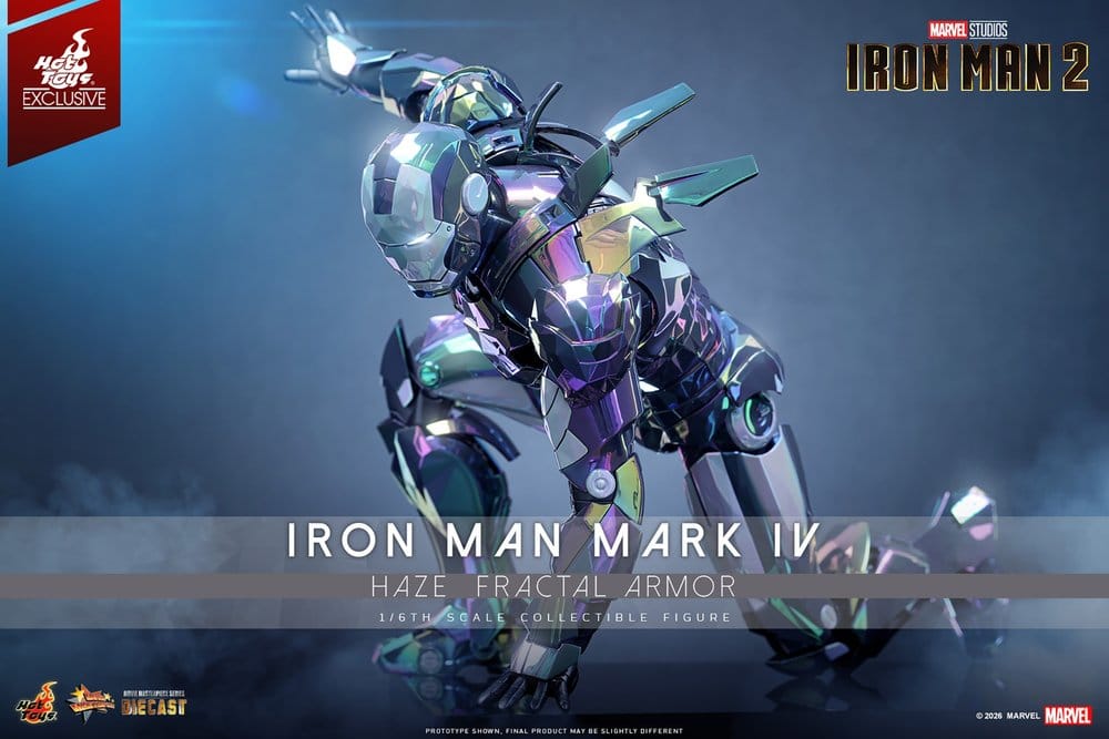Iron Man Mark IV Haze Fractal Armor de Hot Toys inspirada en Iron Man 2