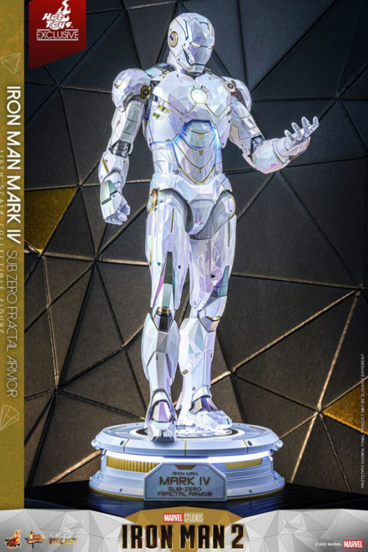 Figura Iron Man Mark IV Sub-Zero Fractal Armor Hot Toys Diecast escala 1/6.