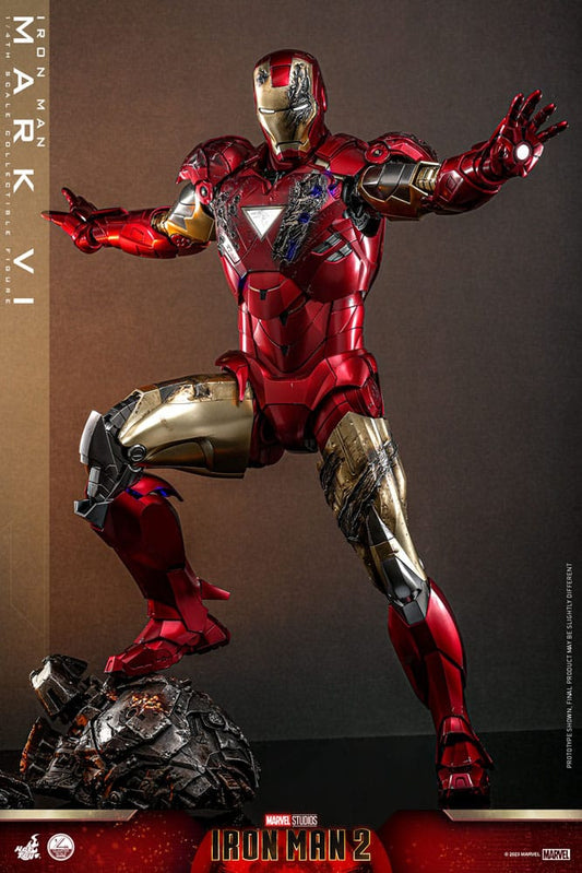 Figura articulada Iron Man Mark VI Iron Man 2 Hot Toys escala 1/