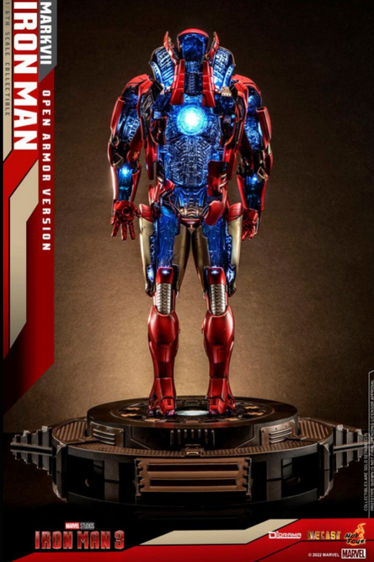 Iron Man Mark VII Diorama versión Open Armor de Hot Toys a escala 1/6