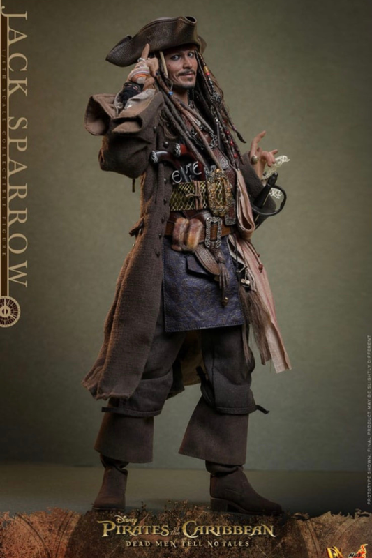 Figura Hot Toys Jack Sparrow 1/6 Movie Masterpiece – vista frontal.