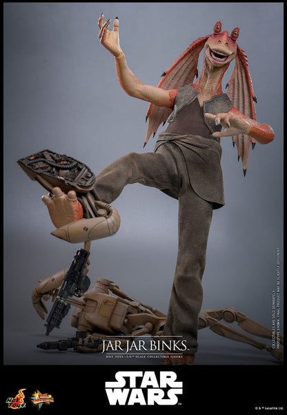 Figura articulada Jar Jar Binks 33 cm con base expositora Star Wars