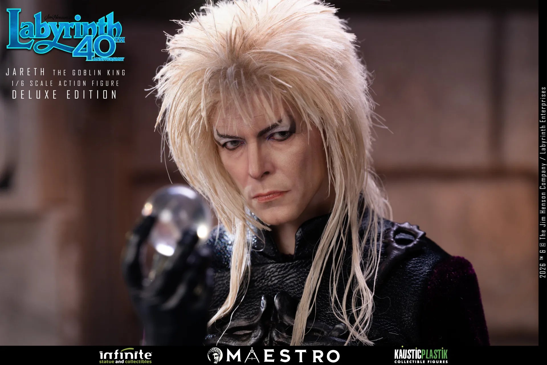 Primer plano de Jareth The Goblin King Deluxe Edition Labyrinth Kaustic Plastik