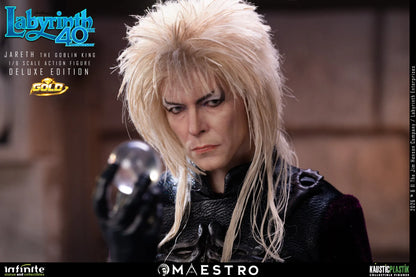 Figura Jareth The Goblin King Deluxe Edition Gold 1/6 Labyrinth Kaustic Plastik cuerpo completo