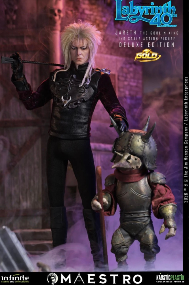 Jareth The Goblin King Figura 1/6 Deluxe Edition Gold Labyrinth Kaustic Plastik