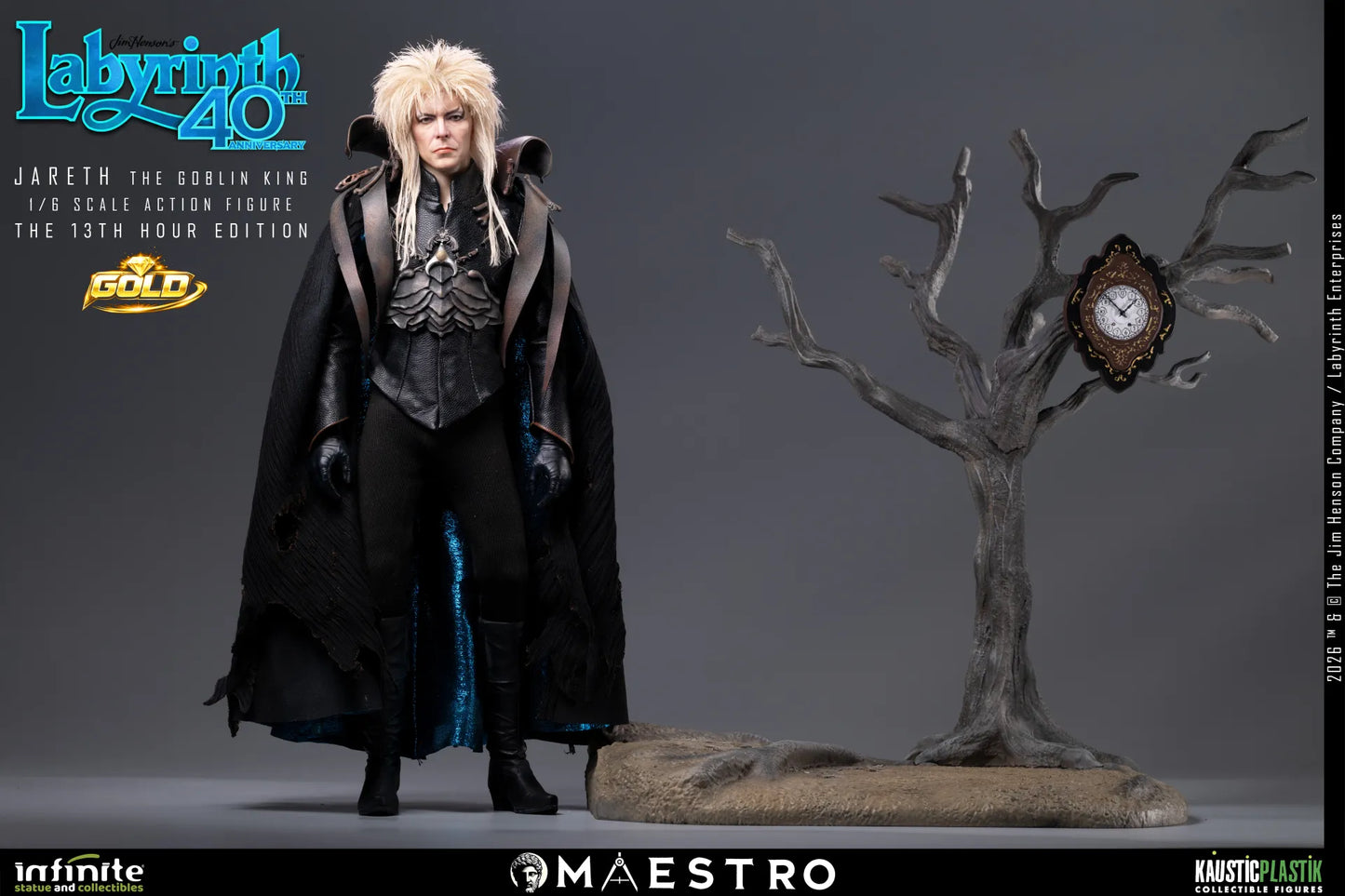 Jareth The Goblin King The 13th Hour Edition Gold Figura 1/6 Labyrinth Kaustic Plastik