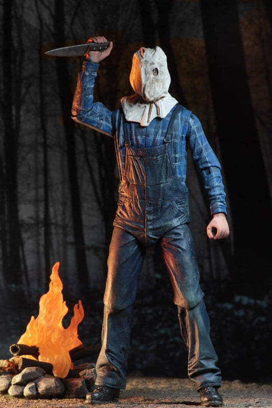Figura Ultimate Jason Voorhees de Viernes 13 Parte 2 de NECA con máscara de saco