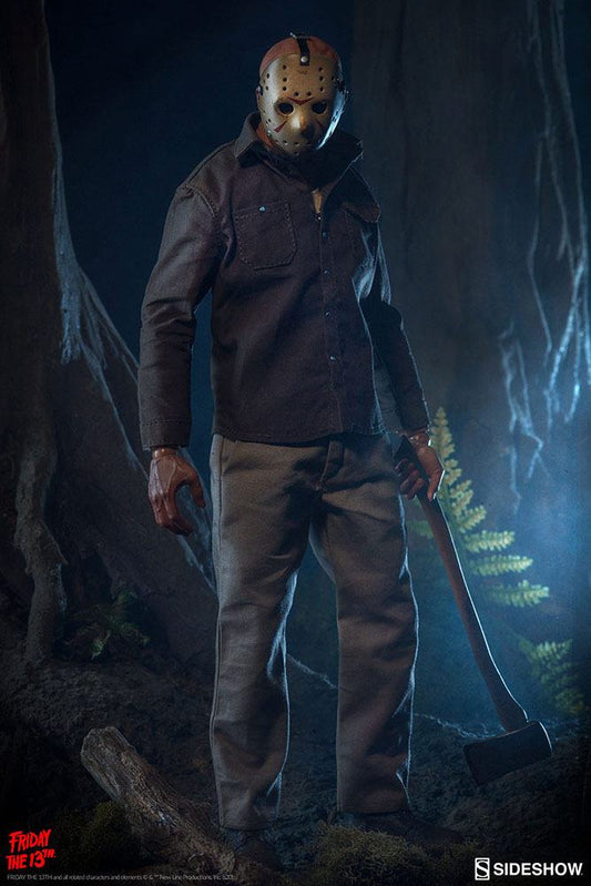 Figura articulada Jason Voorhees con machete y ropa de tela, escala 1/6.