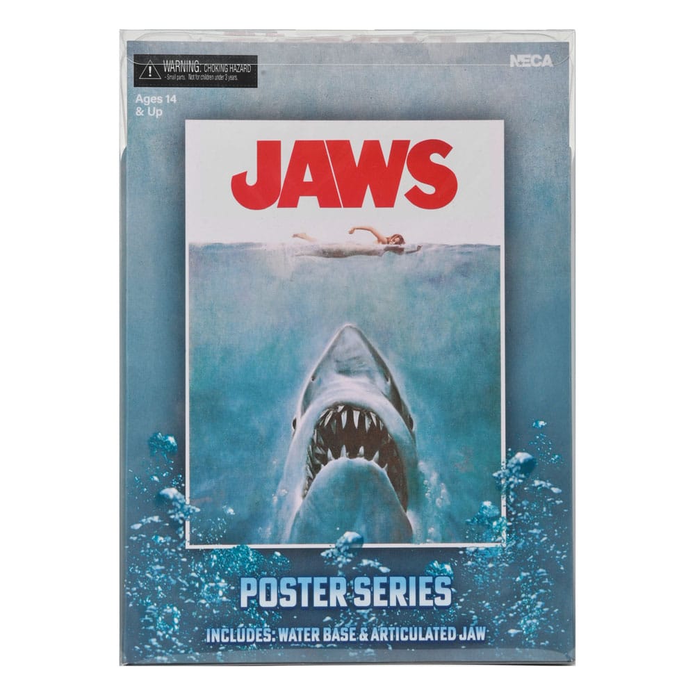 Estatua NECA Jaws Poster Series 50 aniversario con pedestal