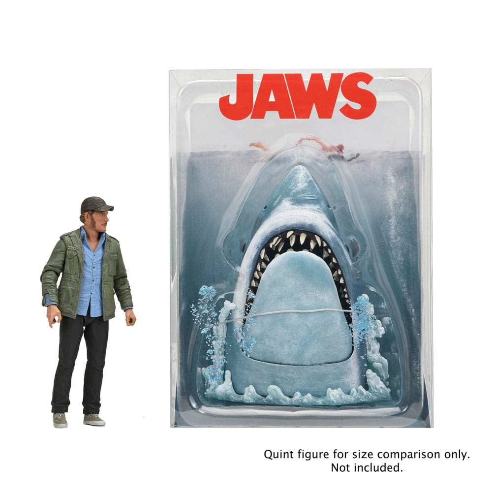 Empaque estatua Jaws Poster Series 50th Anniversary de NECA
