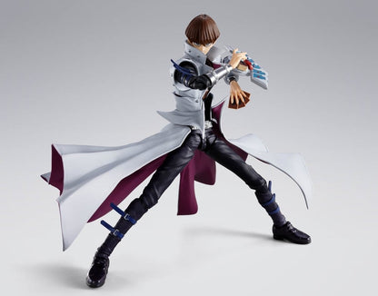 Figura Seto Kaiba en pose de duelo con disco de duelo Yu-Gi-Oh