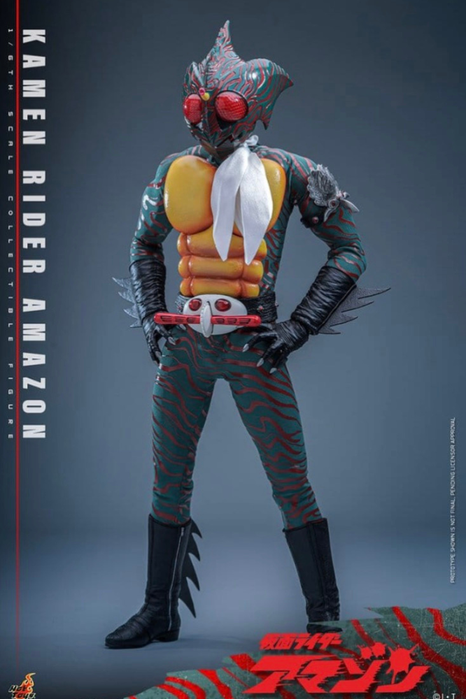 Figura Kamen Rider Amazon Hot Toys escala 1/6 30 cm vista frontal oficial
